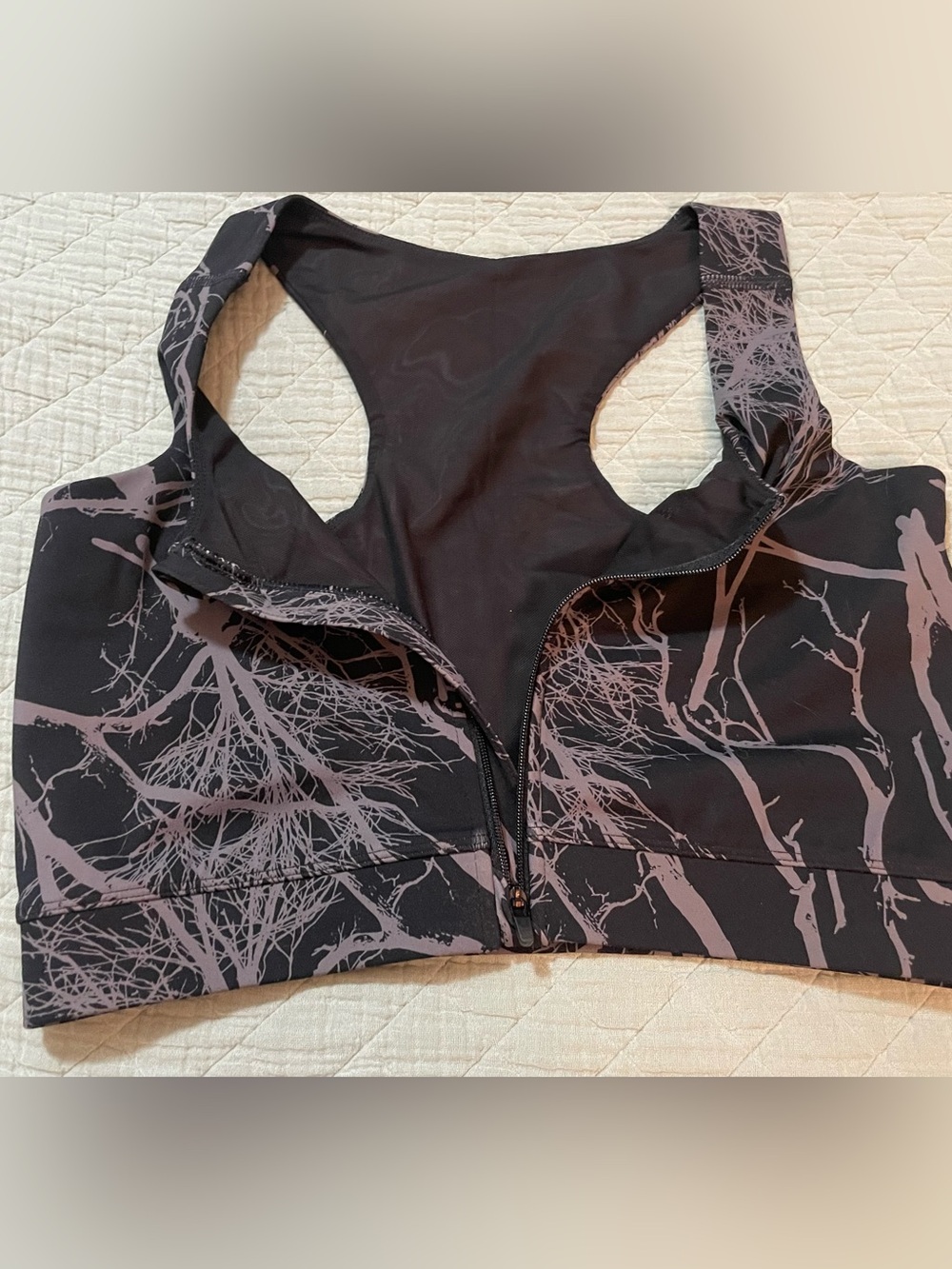 TomboyX Full Zip Bra Racerback Crop top Back To Roots - Picture 4 of 8